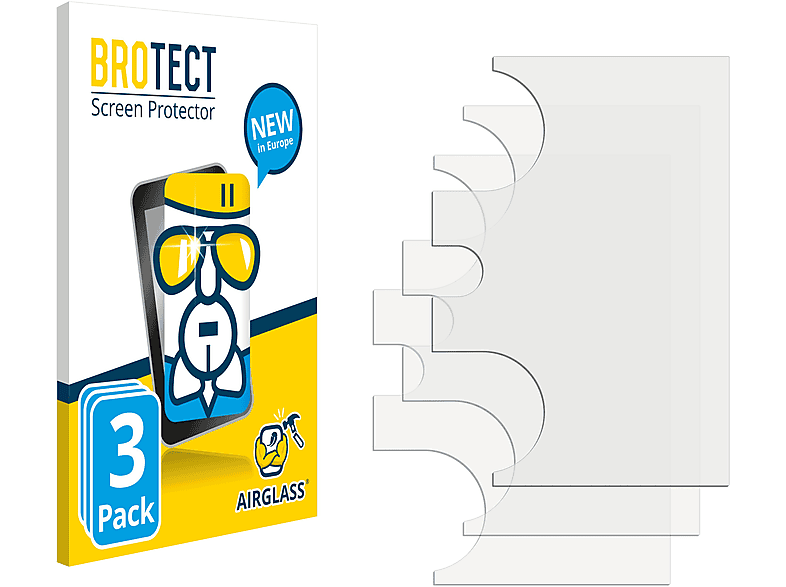 BROTECT 3x Airglass Pro Duo) Schutzfolie(für Touch klare