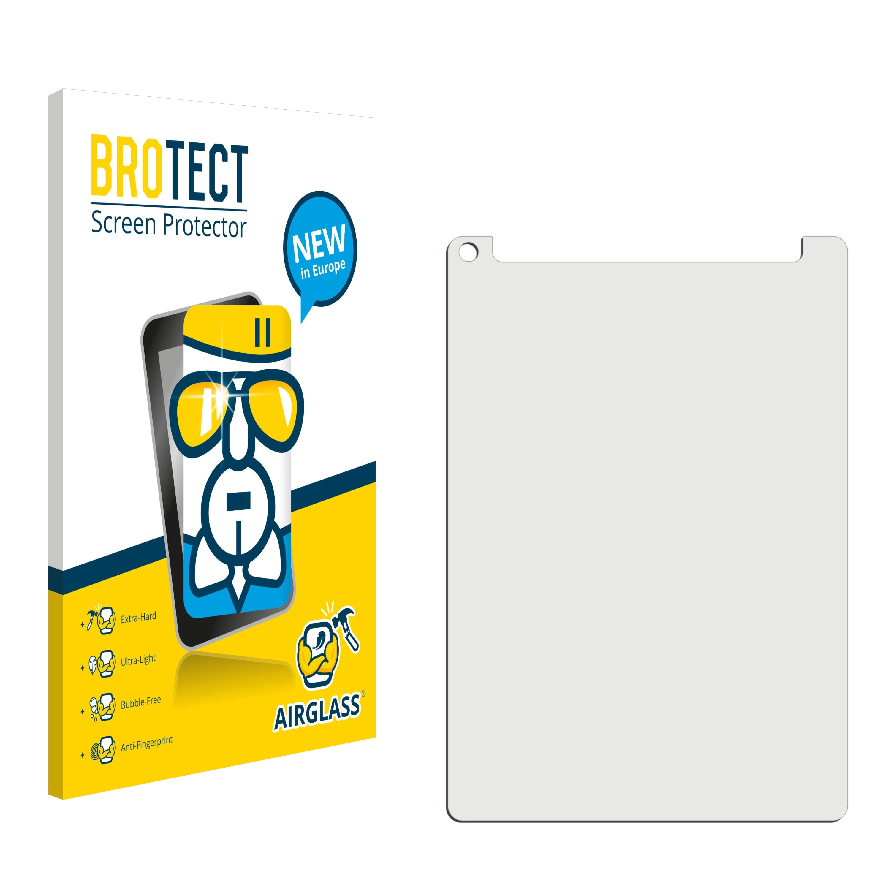 BROTECT Airglass klare Schutzfolie(für Apple WiFi iPad (8. Cellular 2020 Gen.)) 10.2