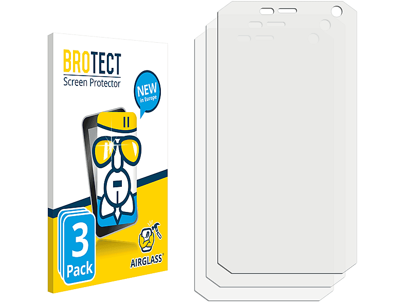 BROTECT 3x Airglass klare Schutzfolie(für Beafon X5)