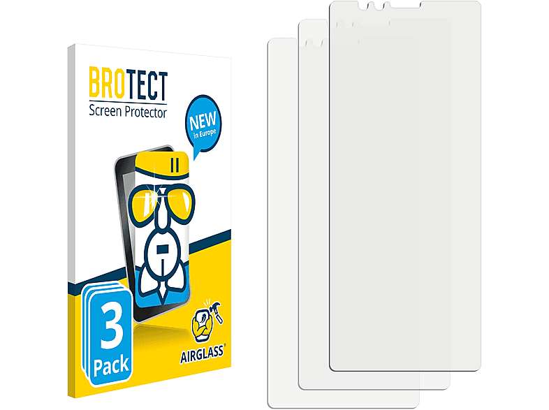 BROTECT 3x Airglass Xperia Sony Schutzfolie(für klare 1)