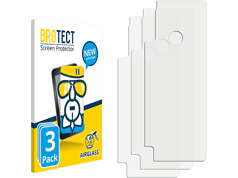 BROTECT 3x Airglass Power klare Moto Motorola Lite) Schutzfolie(für G8