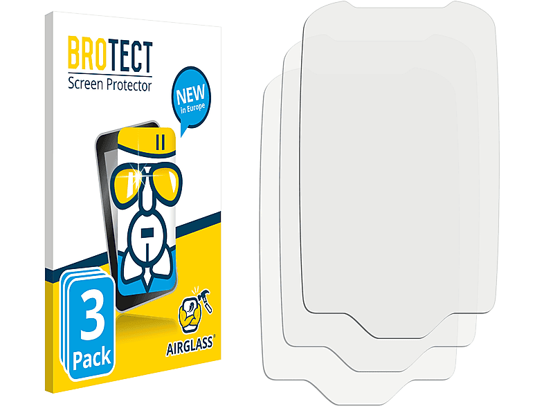 BROTECT 3x Airglass klare Schutzfolie(für Zebra TC8300)