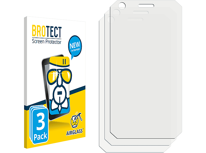 BROTECT 3x X9) Schutzfolie(für Handheld Nautiz klare Airglass