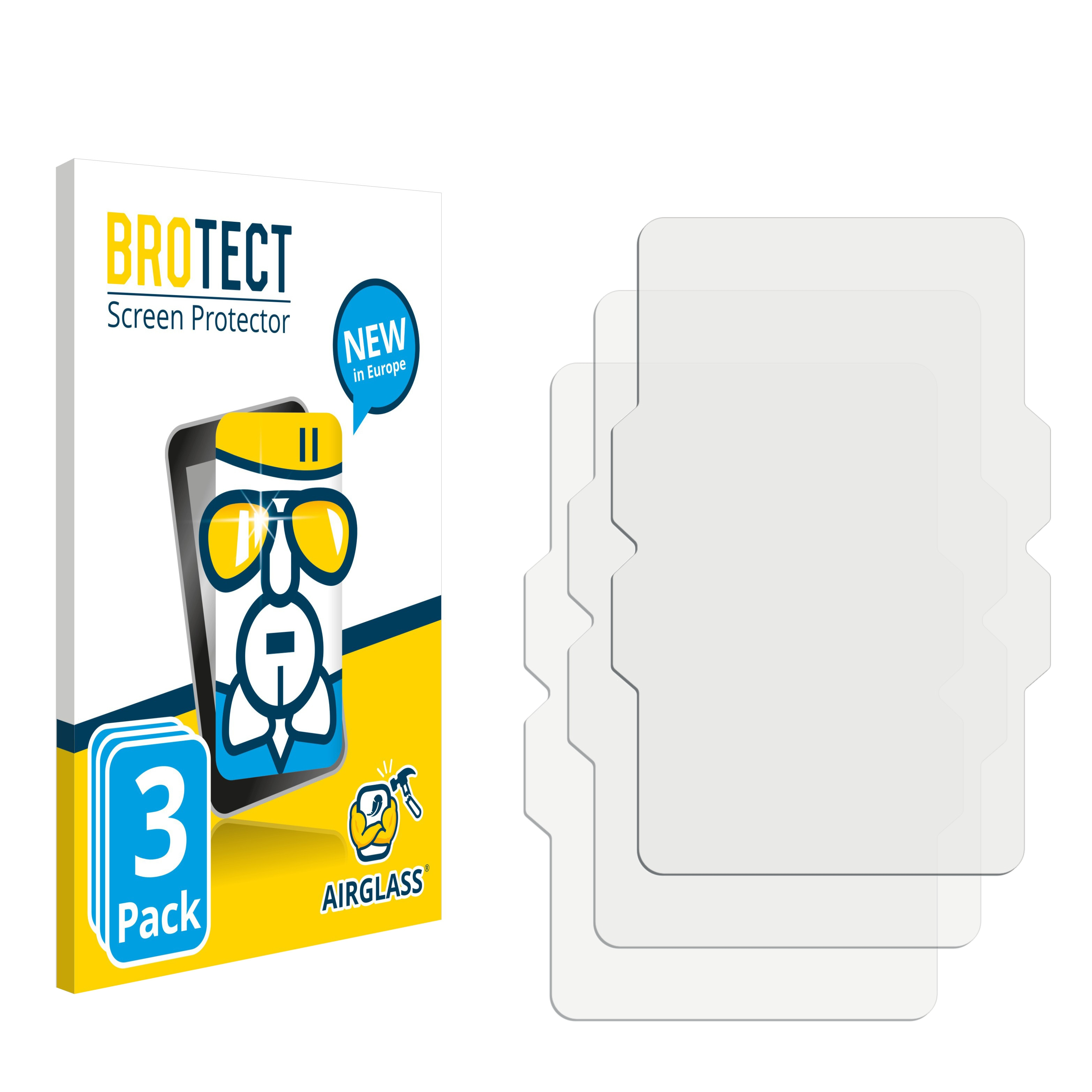 BROTECT 3x Schutzfolie(für Macro Airglass Lezyne Easy klare GPS)