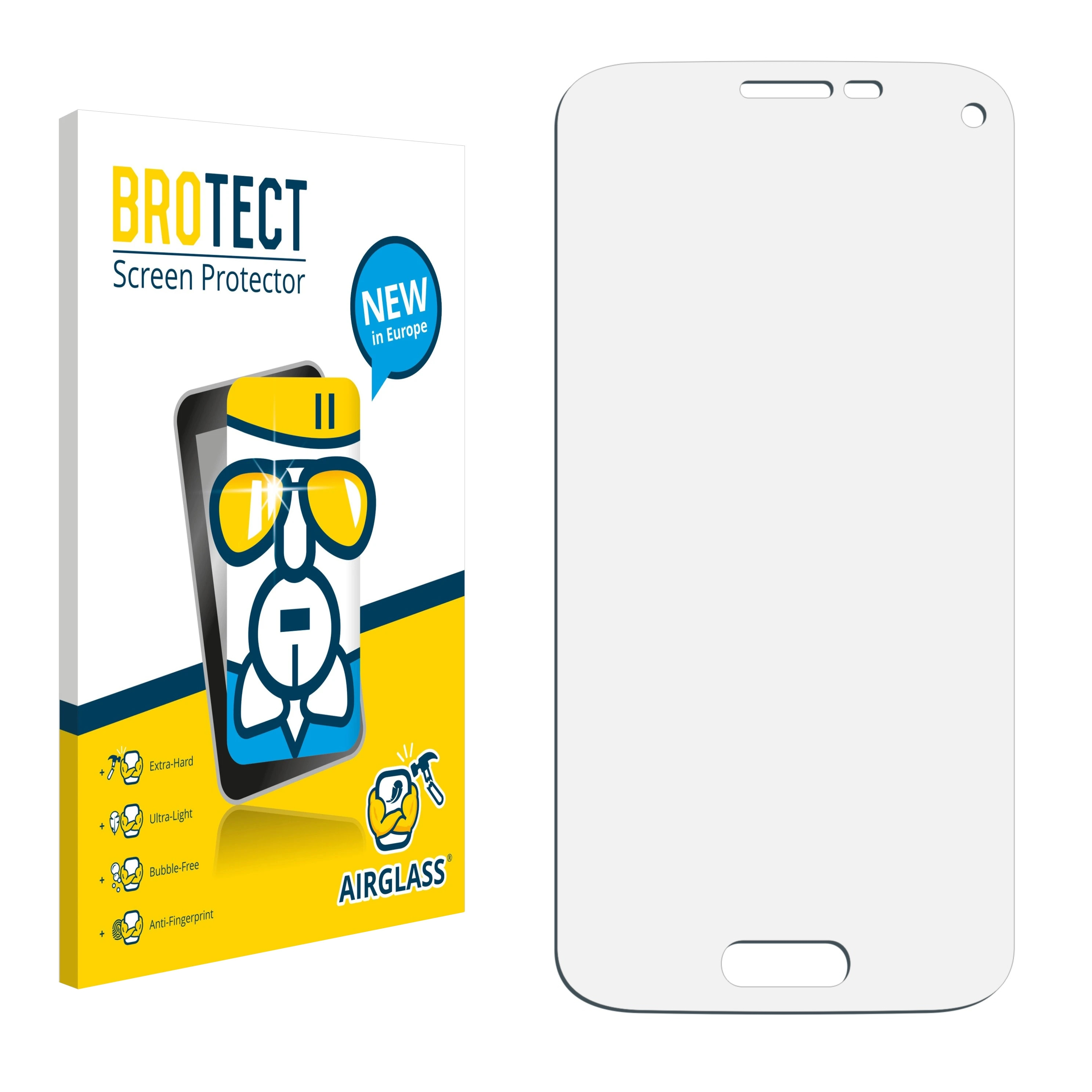 BROTECT Airglass klare Schutzfolie(für Mini S5 Galaxy Samsung Duos)