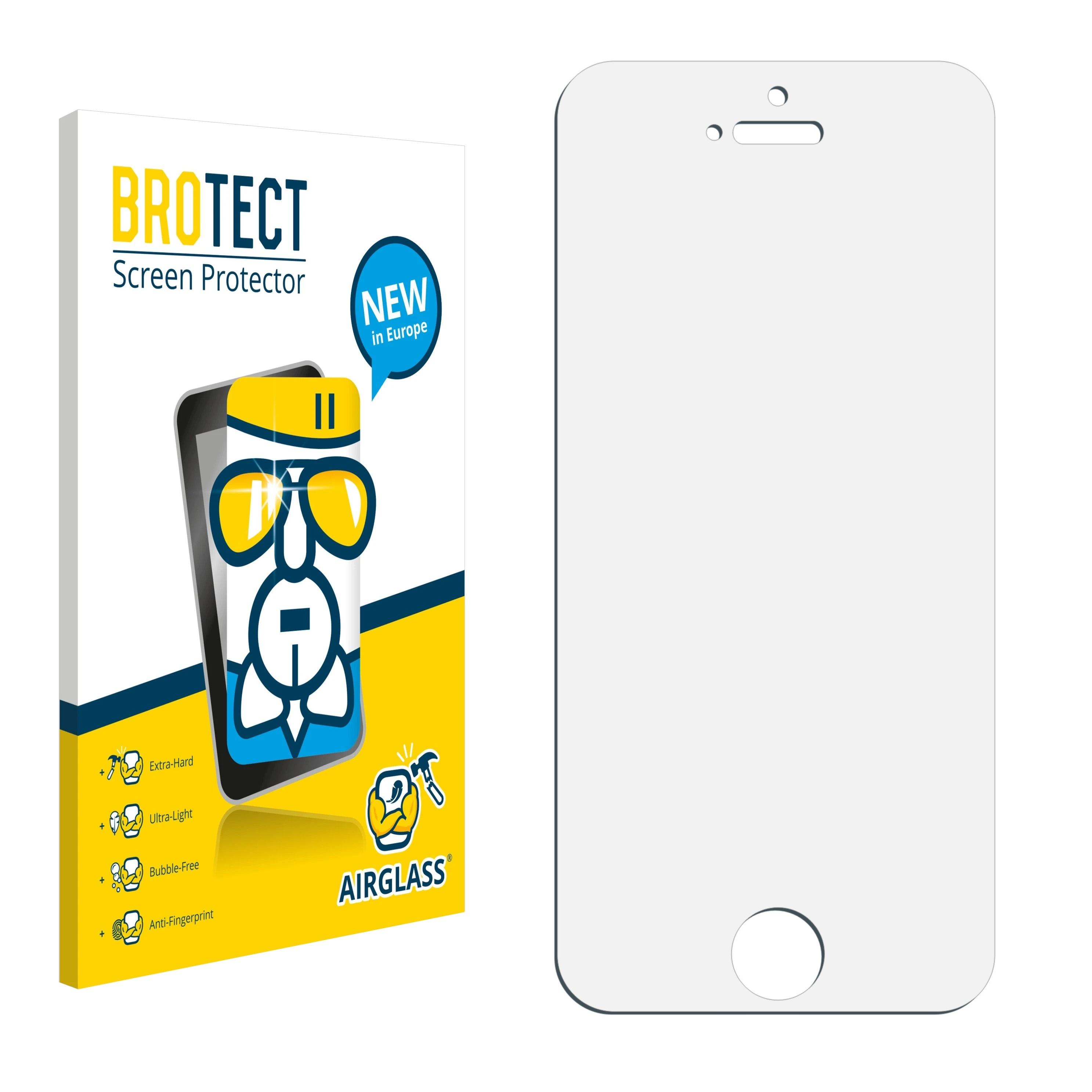 klare Apple BROTECT Airglass iPhone 5S) Schutzfolie(für