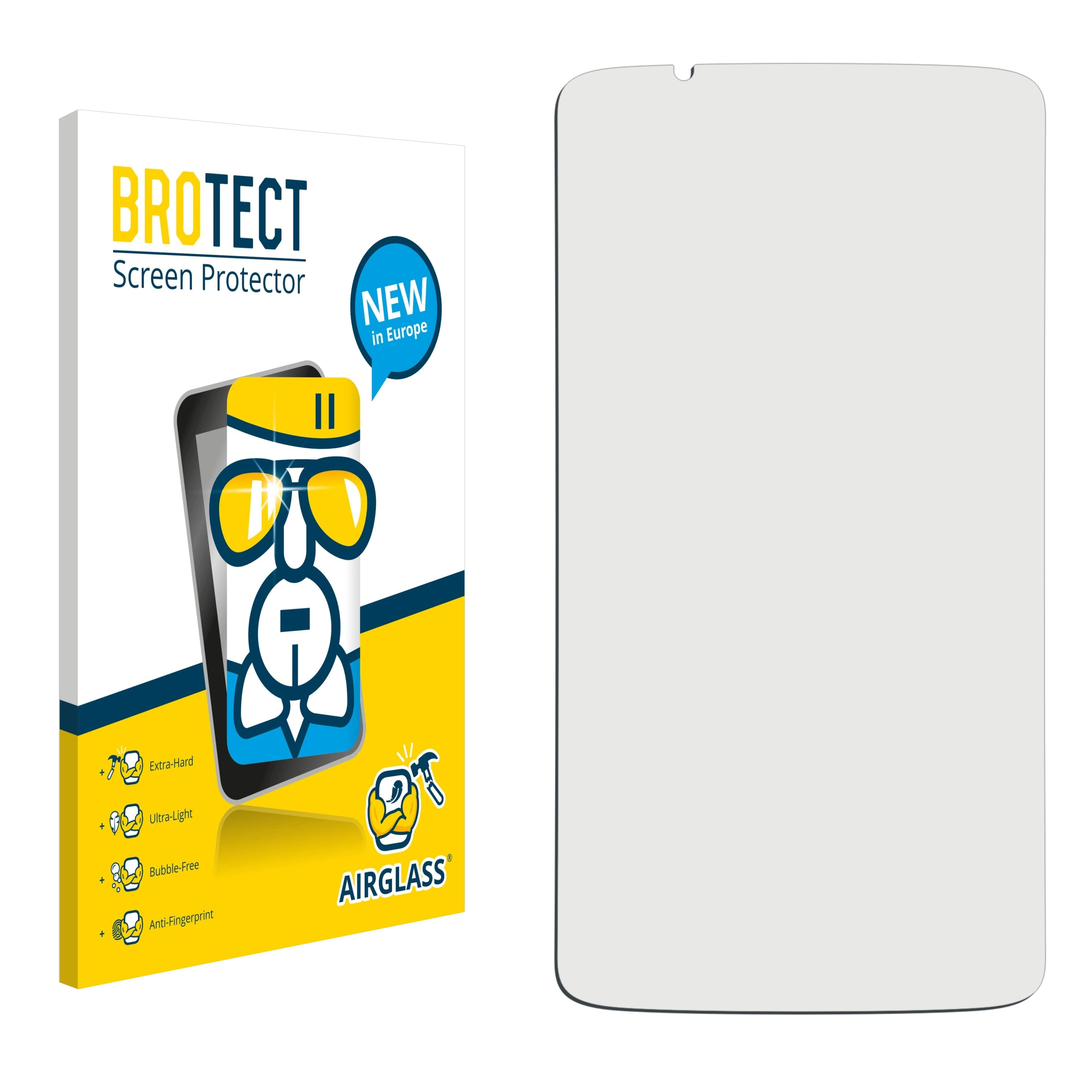Edge) klare BROTECT Airglass Schutzfolie(für HTC Supreme