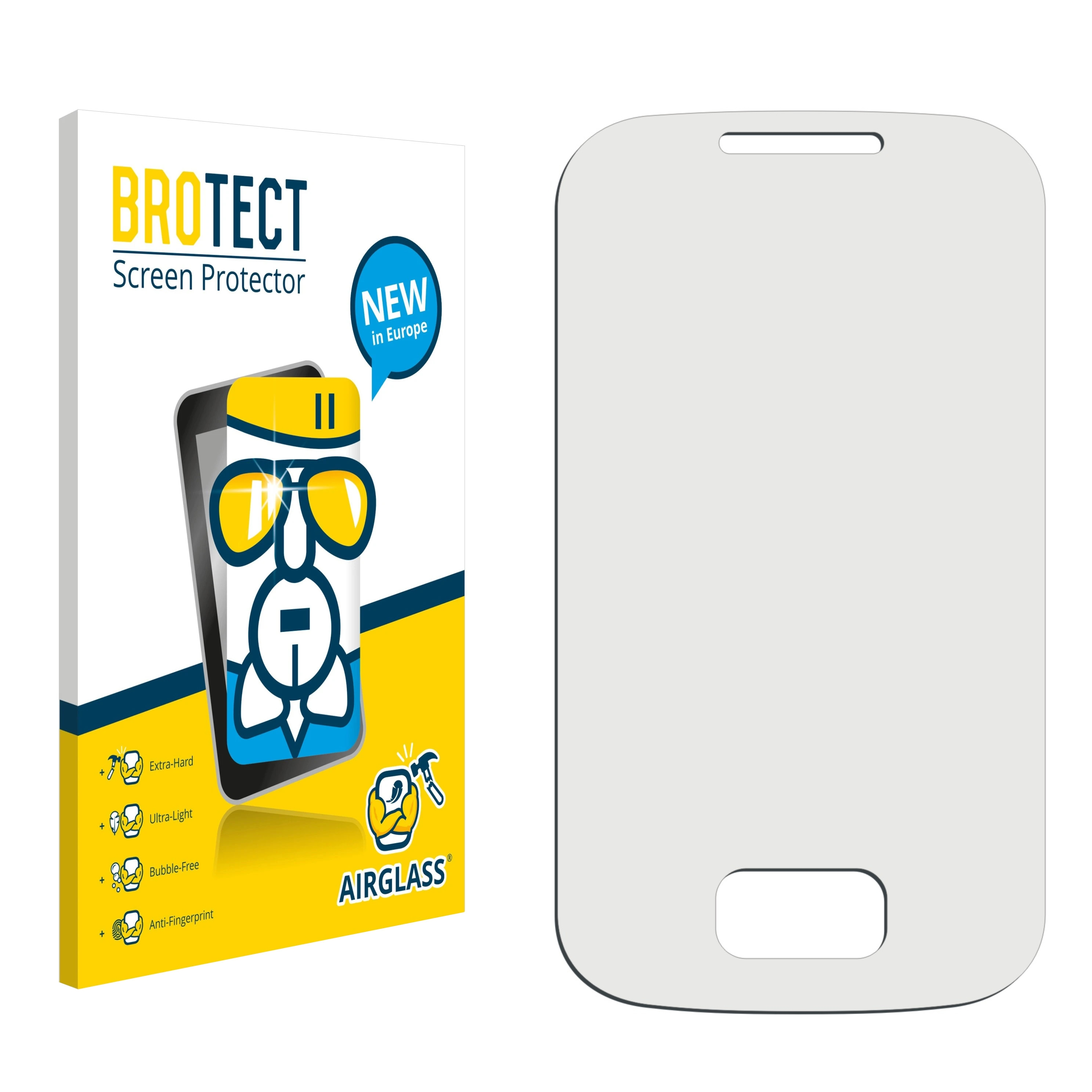 BROTECT Airglass klare Schutzfolie(für Samsung Pocket S5301) Galaxy