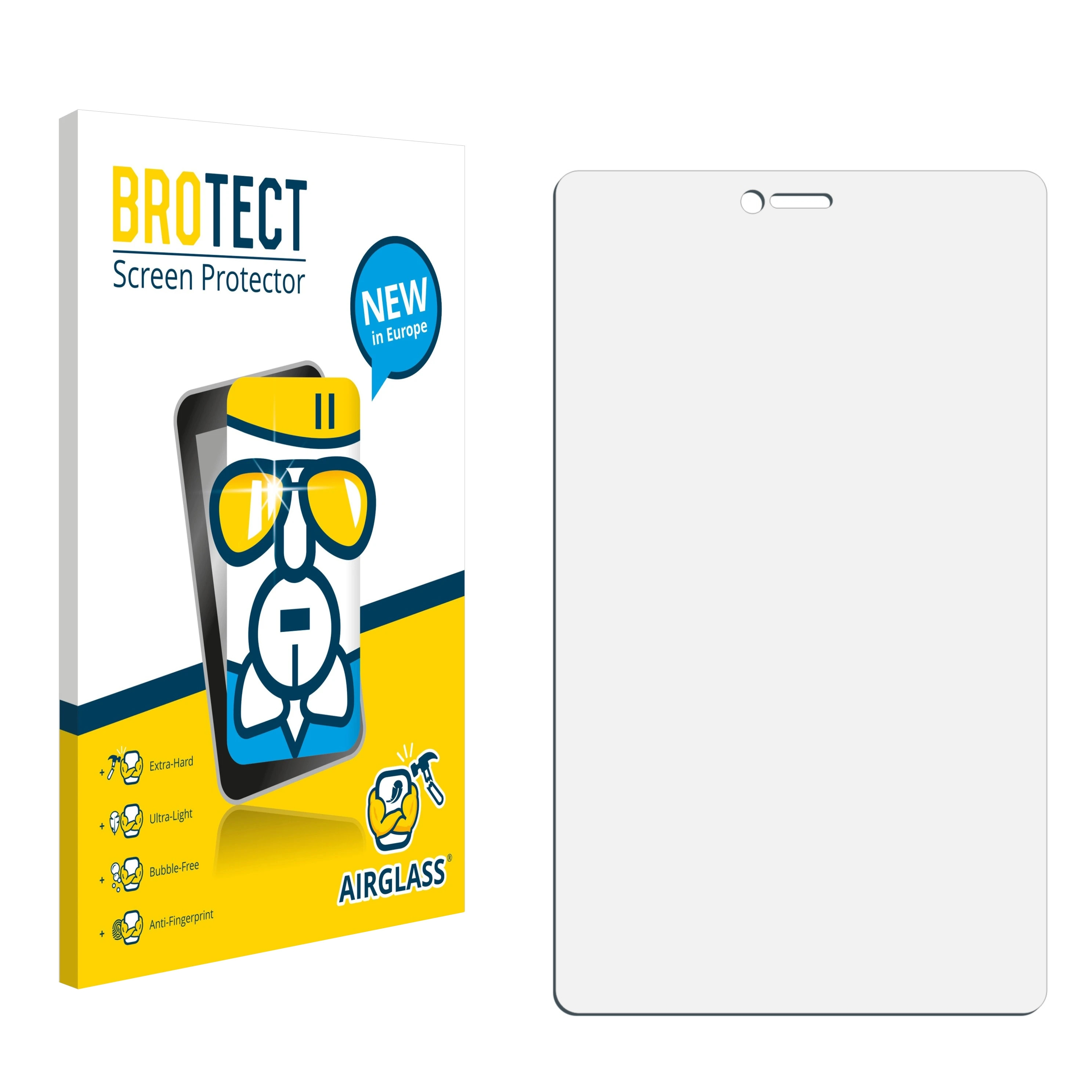 klare Airglass M-PPG702) Schutzfolie(für BROTECT PhonePad G702 Mediacom