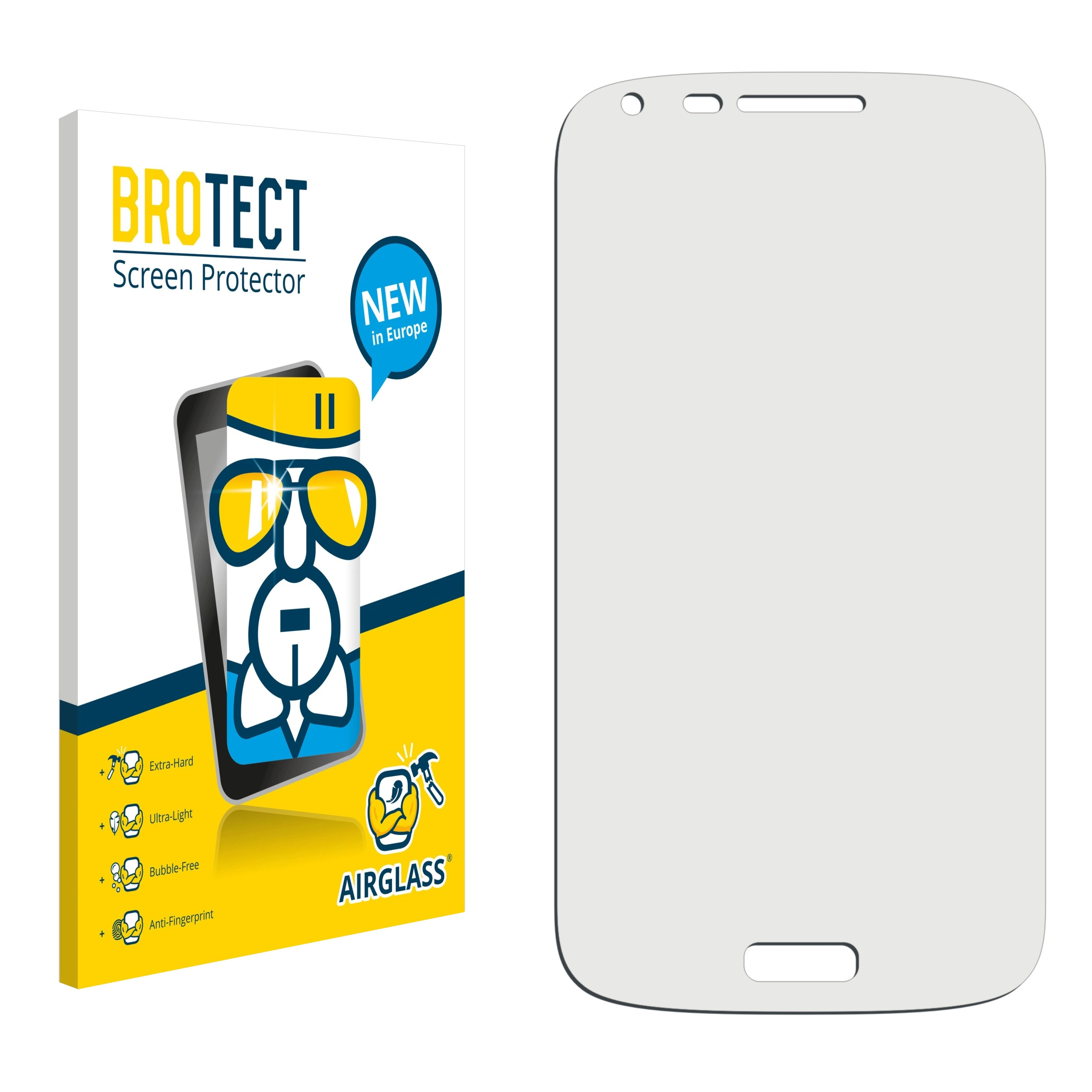 BROTECT Airglass Samsung Galaxy klare Schutzfolie(für Core I8260)