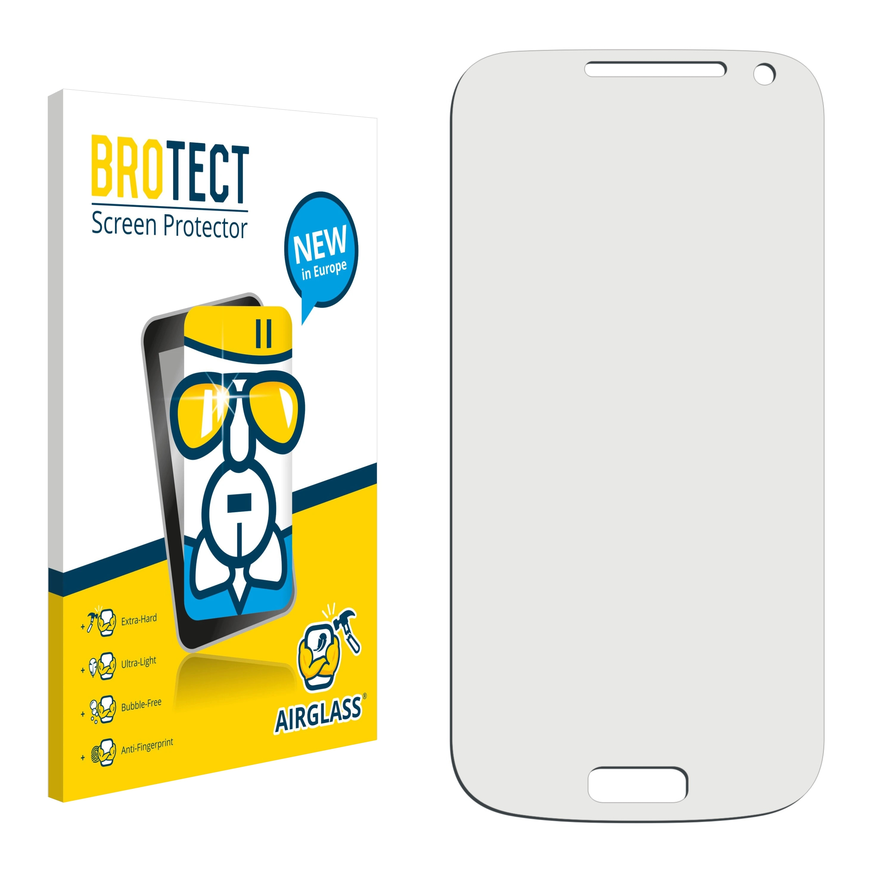 BROTECT Airglass klare Schutzfolie(für Samsung Mini) S4 Galaxy