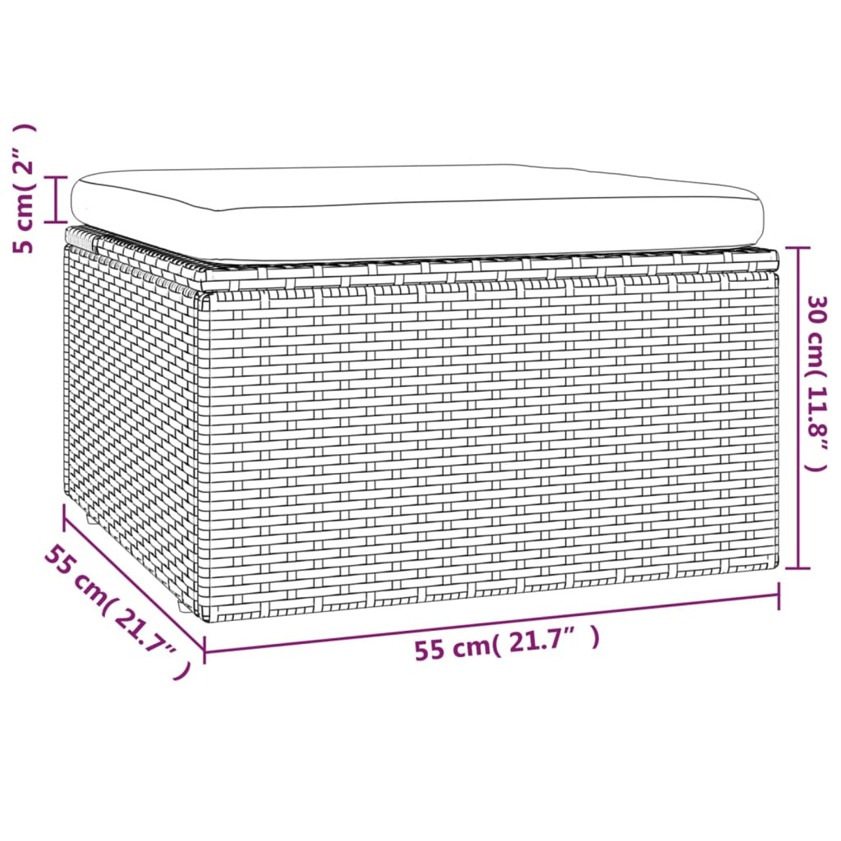 VIDAXL 318668 Grau Gartensofa