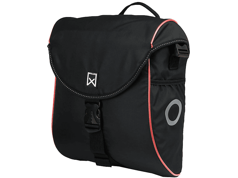 WILLEX 424100, Schwarz und Rot | Fahrradtaschen, -körbe und -koffer