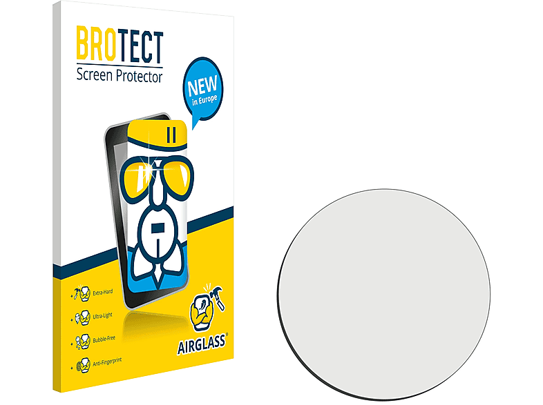 BROTECT Airglass klare Schutzfolie(für Universal Kreisrunde Displays (ø: 33 mm))