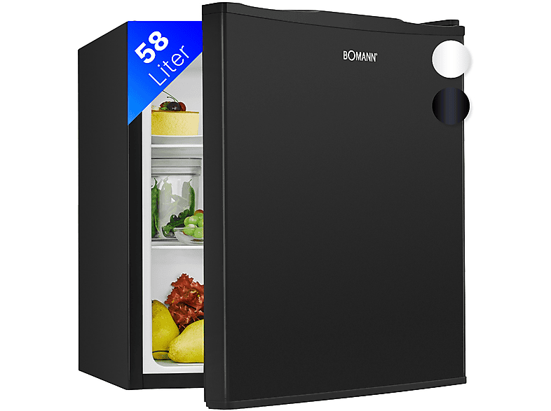 BOMANN KB 7347 Kühlschrank (E, 632 mm hoch, Schwarz)