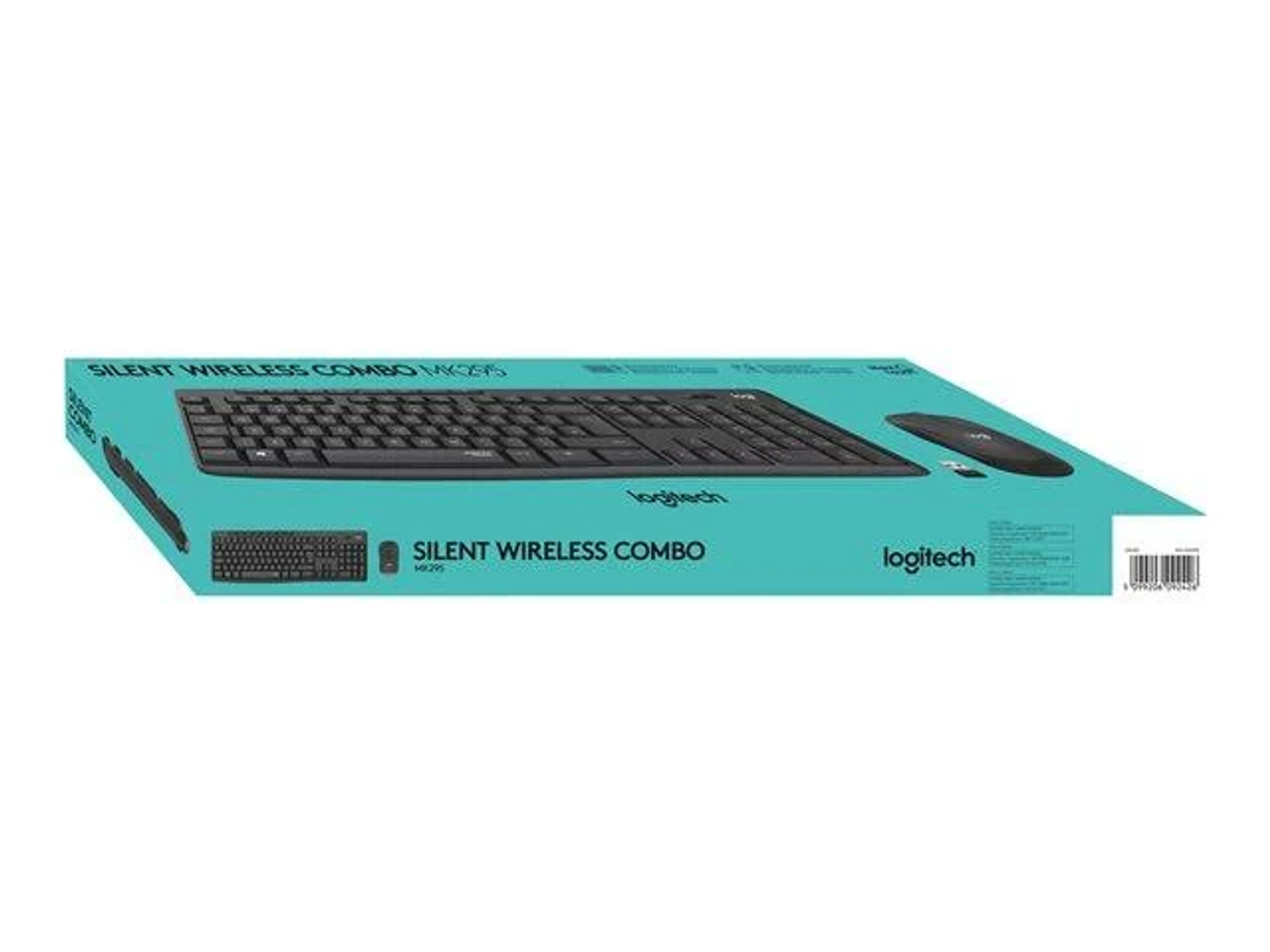 Teclado y ratón Logitech en una caja. Combo negro, inalámbrico.