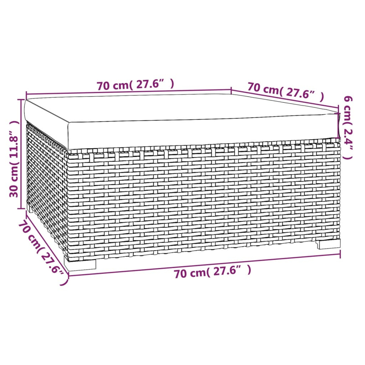 VIDAXL 317525 Gartenstuhl, Schwarz