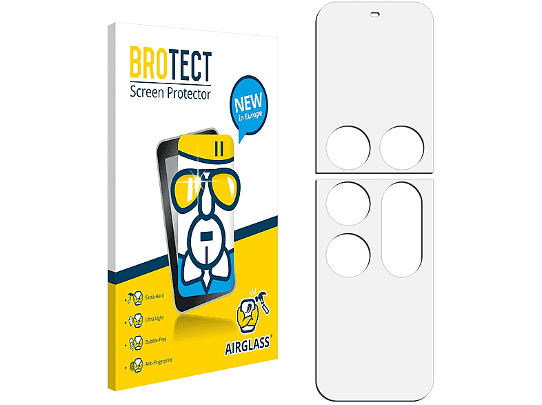 BROTECT Airglass klare Schutzfolie(für Apple Remote Control Apple TV 4)