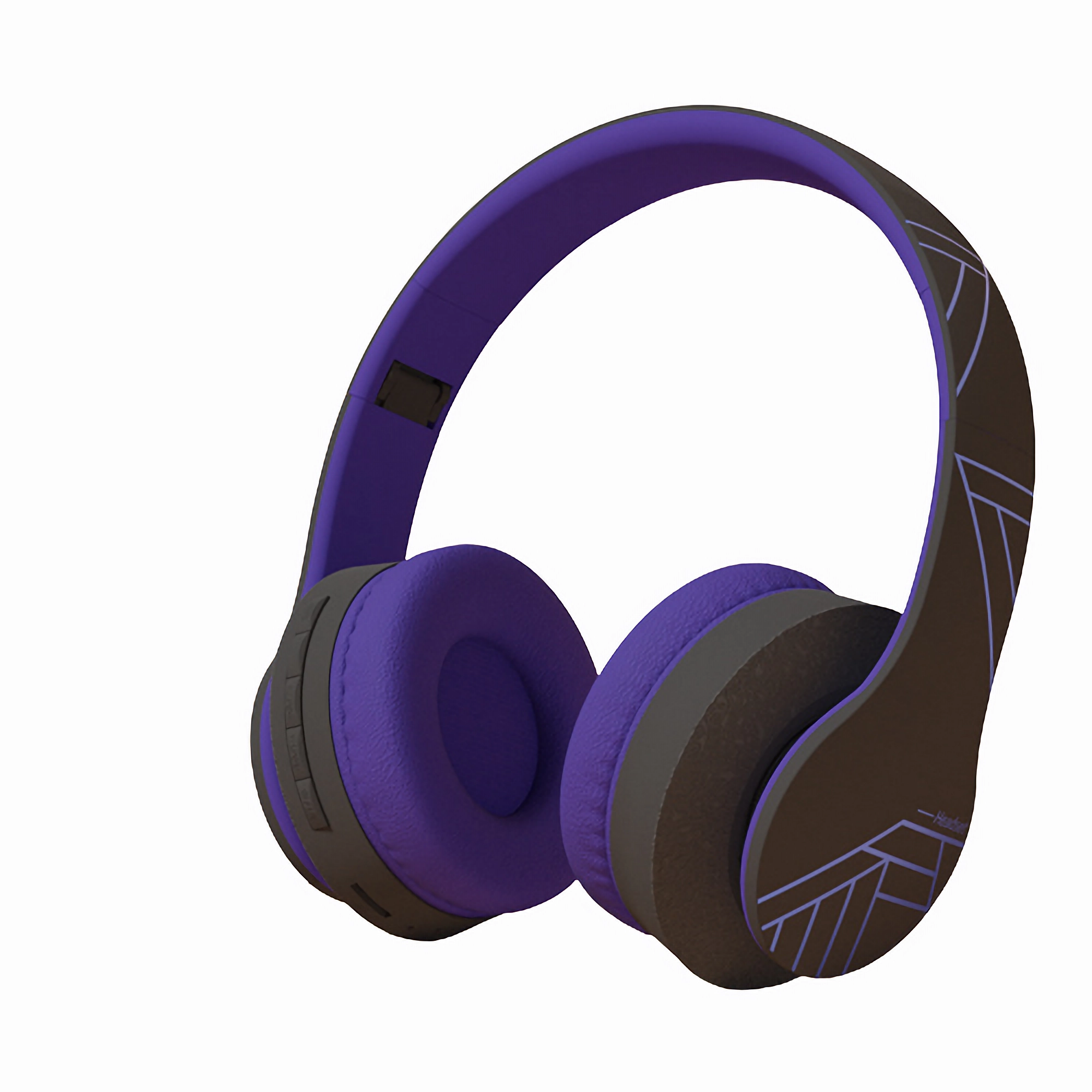 BRIGHTAKE Headset Akkulaufzeit, Bluetooth Geräuschunterdrückung, Dual Purpose lange Over-ear - Lila, schwarz Bluetooth Bluetooth Kopfhörer