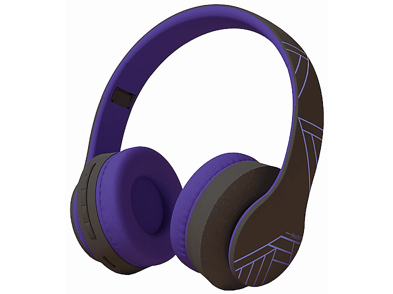 BRIGHTAKE Bluetooth Dual Purpose Headset - Geräuschunterdrückung, lange Akkulaufzeit, Over-ear Bluetooth Kopfhörer Bluetooth Lila, schwarz