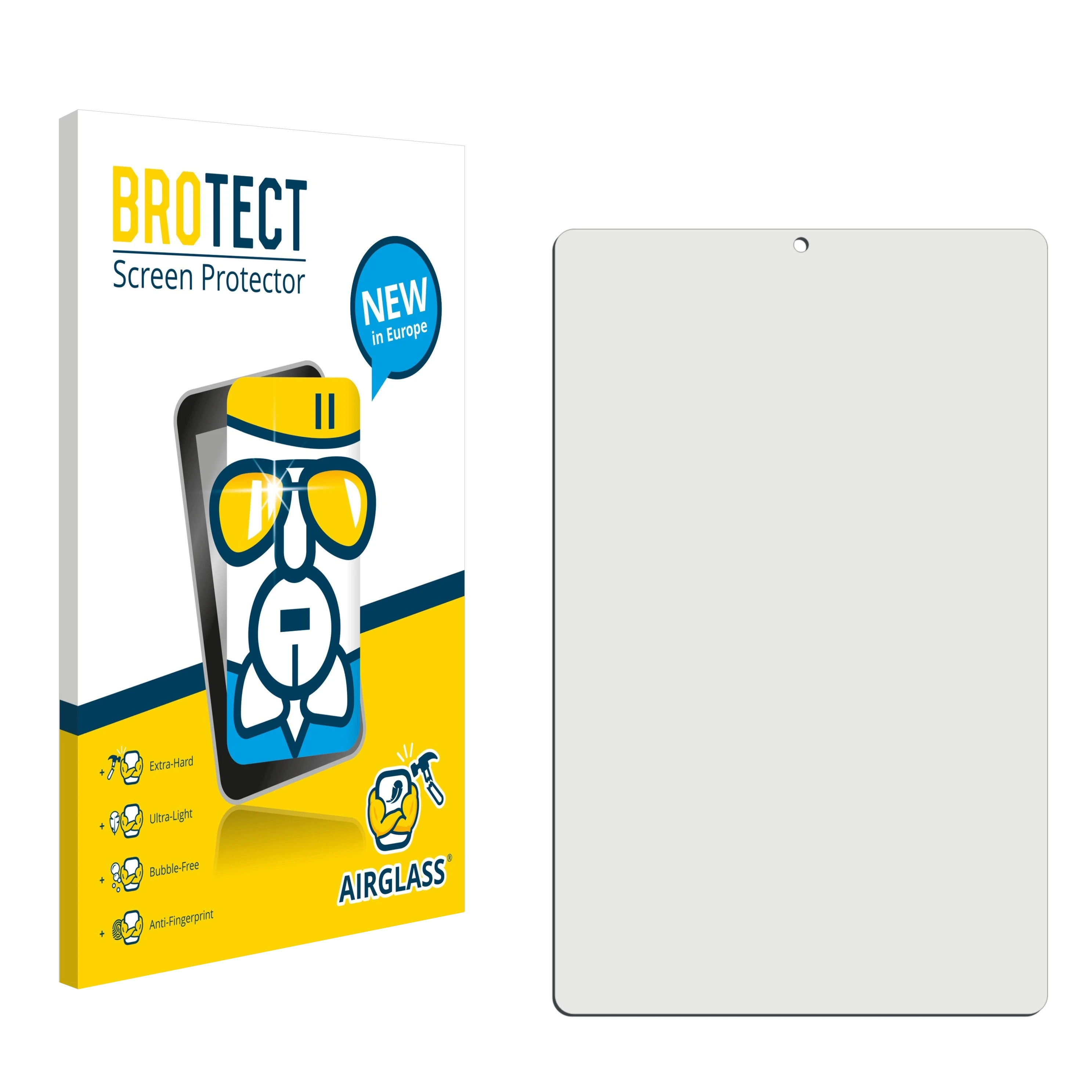 BROTECT 8V) Tab TCL Airglass klare Schutzfolie(für