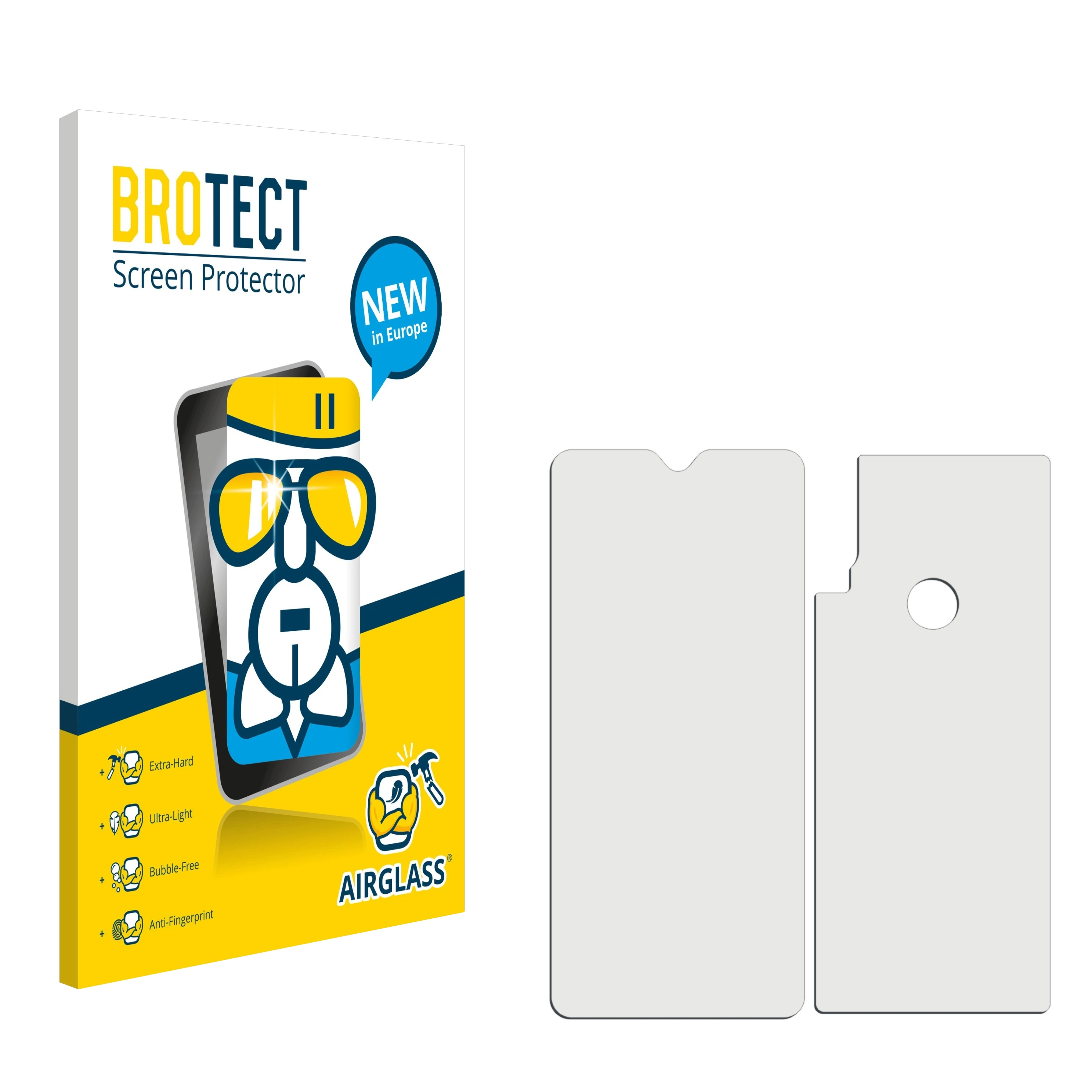 1S BROTECT Airglass 2020) klare Alcatel Schutzfolie(für