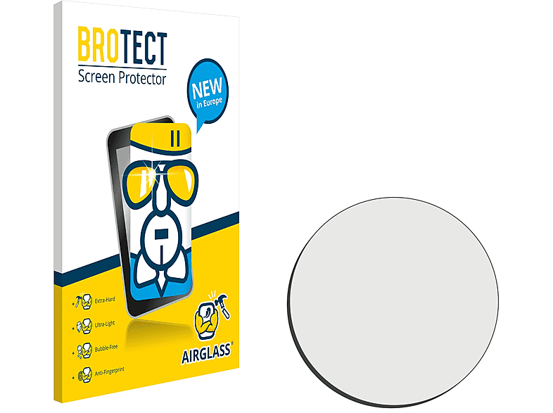 BROTECT Airglass klare Schutzfolie(für Universal Armbanduhren (Kreisrund, 22 mm)) ø