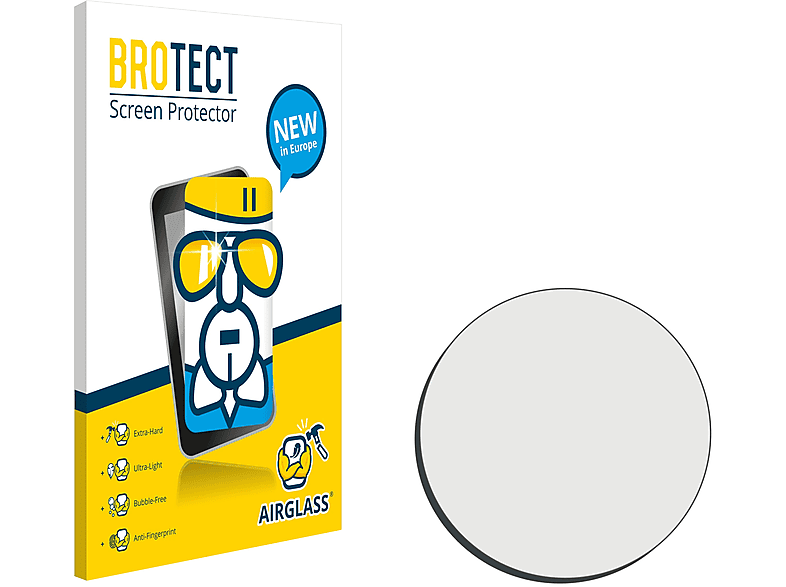 BROTECT Airglass klare Schutzfolie(für Universal Armbanduhren (Kreisrund, ø: 17 mm))