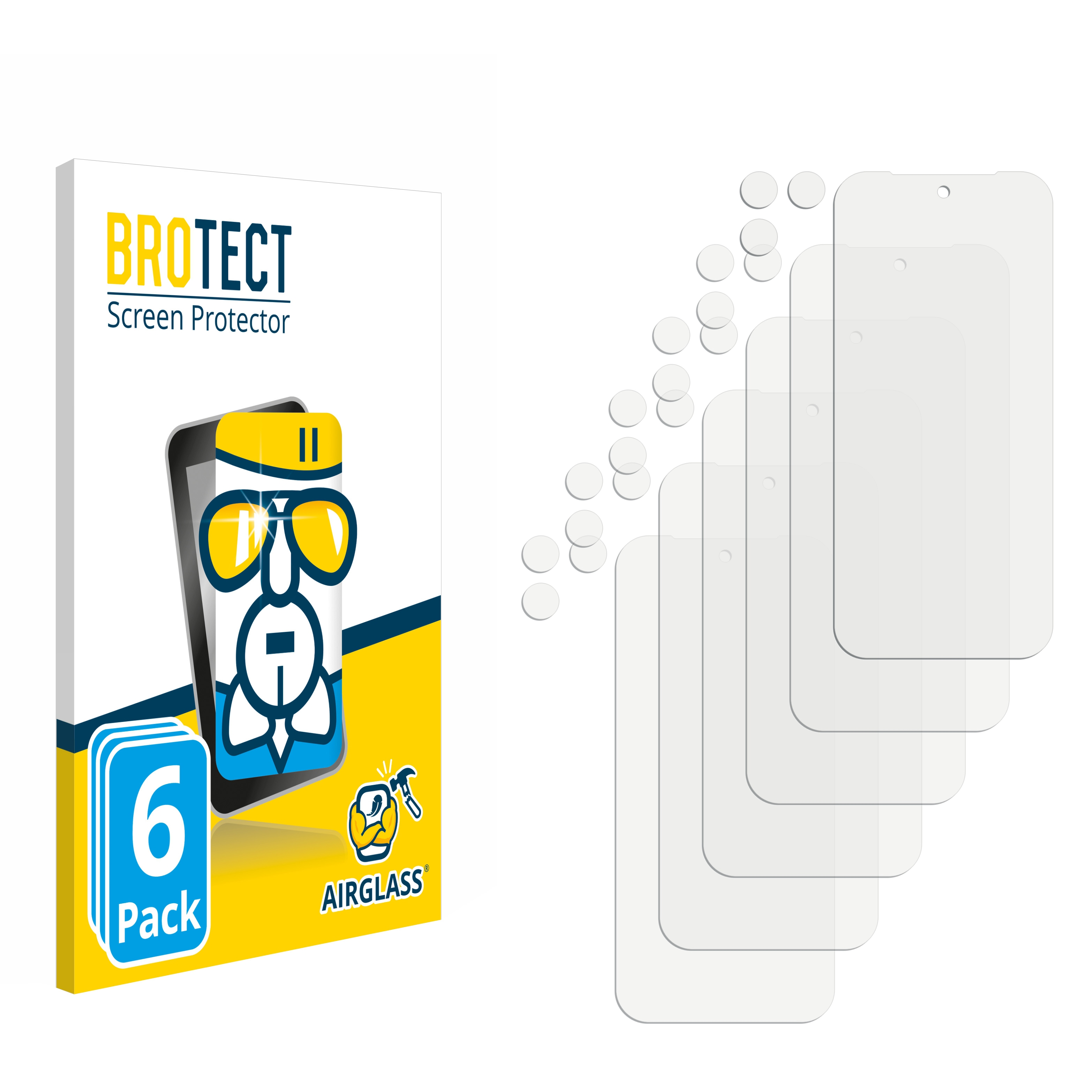 Fairphone klare 5) 6x Schutzfolie(für Airglass BROTECT