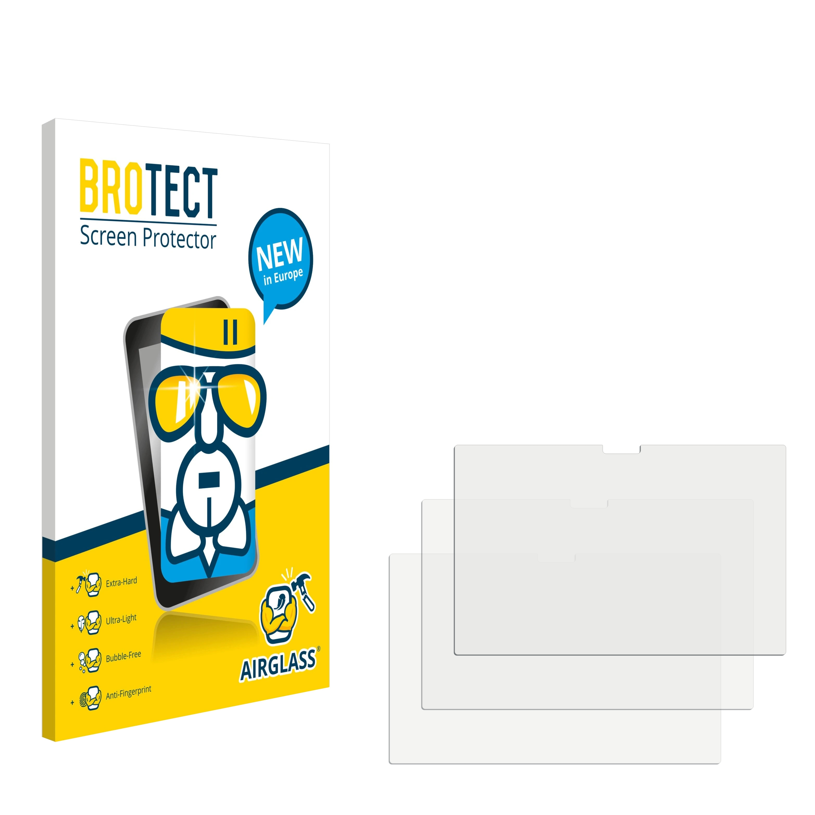 BROTECT 3x Airglass klare Schutzfolie(für Fujitsu T938) Lifebook