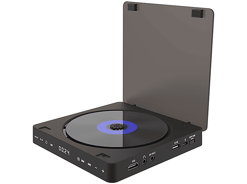 BRIGHTAKE DVD HD Video Player: Klare Bildqualität, kompakt und tragbar DVD-Spieler Schwarz