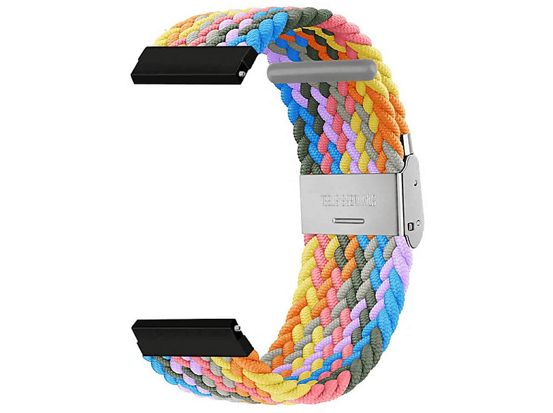 CASEONLINE Geflochten, Ersatzarmband, Samsung, Galaxy Classic 6 Light Rainbow Watch (43mm)