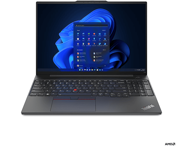 LENOVO ThinkPad, Notebook mit 16 Zoll Display, AMD Ryzen™ 5 Prozessor, 16 GB RAM, 512 GB SSD, Schwarz