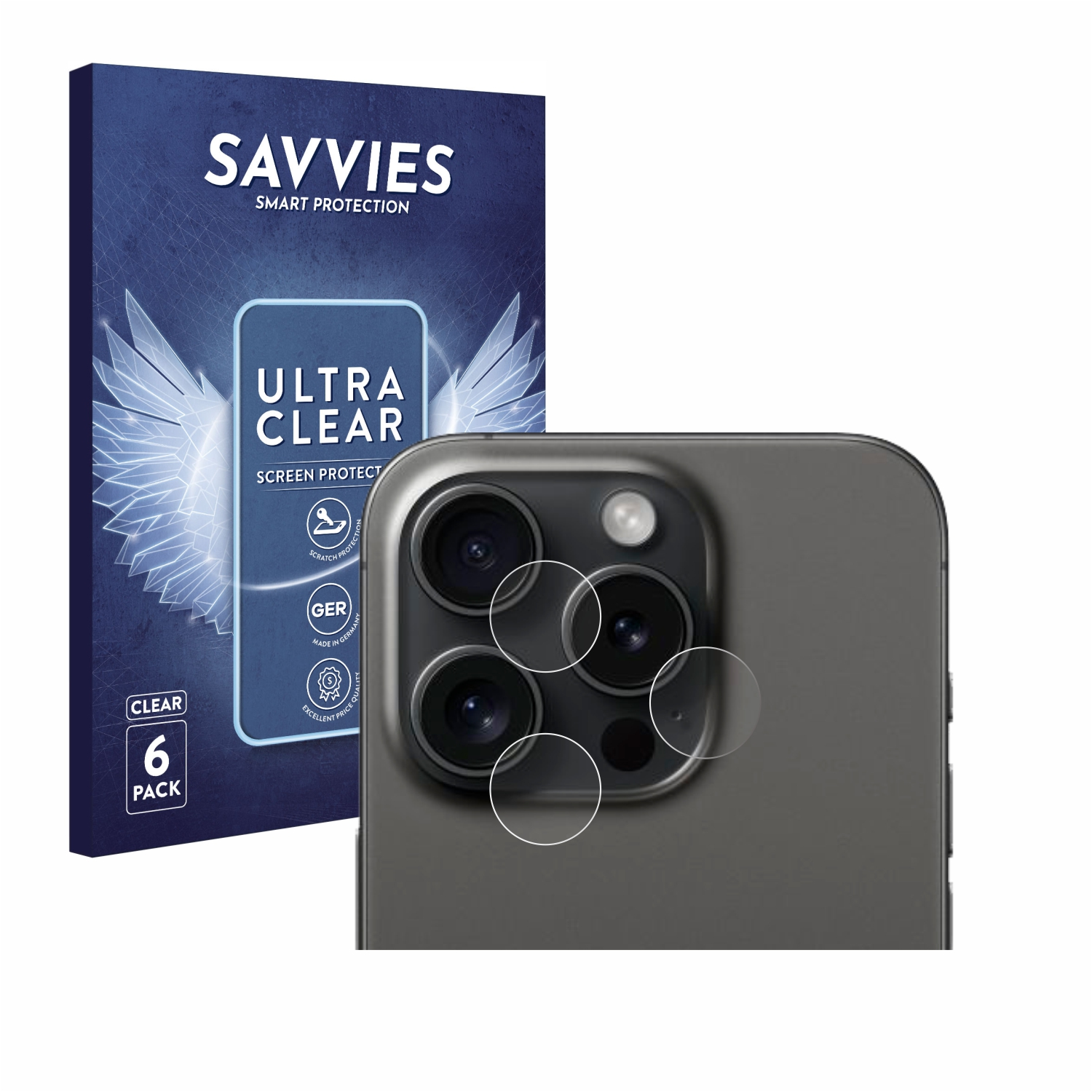 15 SAVVIES iPhone Apple 6x Pro) klare Schutzfolie(für