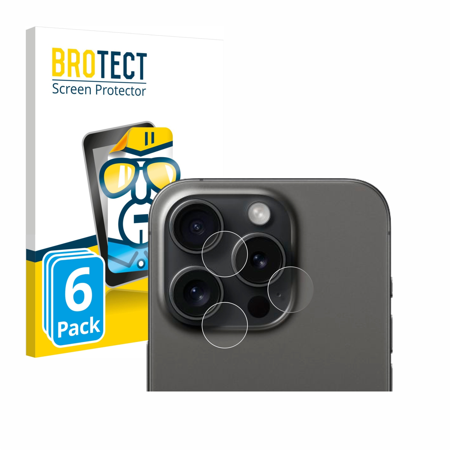 Pro) Apple BROTECT klare 6x 15 Schutzfolie(für iPhone