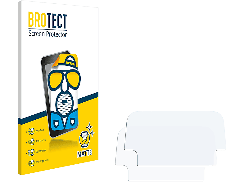 BROTECT 2x matte Schutzfolie(für Fiat Uconnet 2016-2019 Tipo 7\