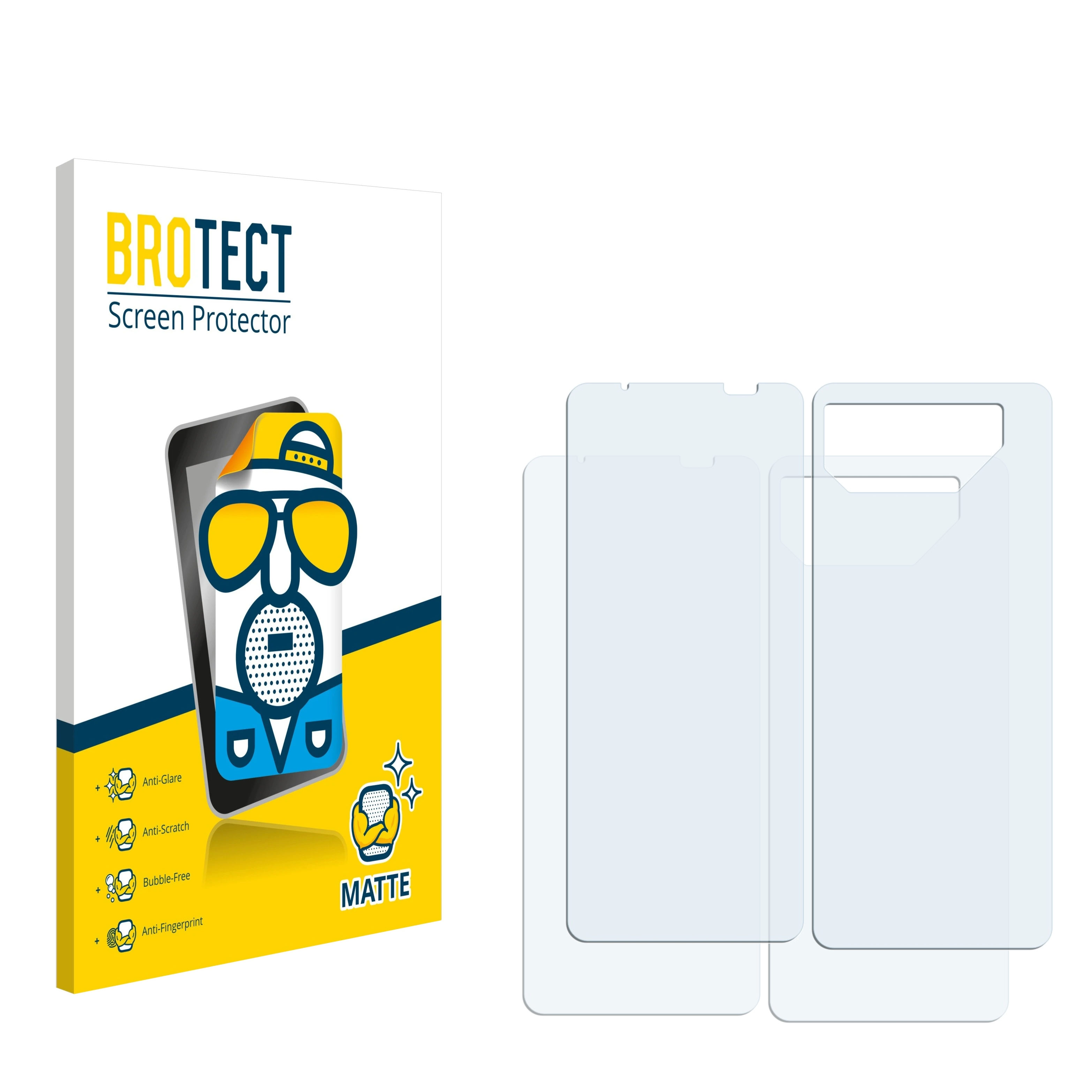 BROTECT Phone ROG 7) 2x ASUS matte Schutzfolie(für