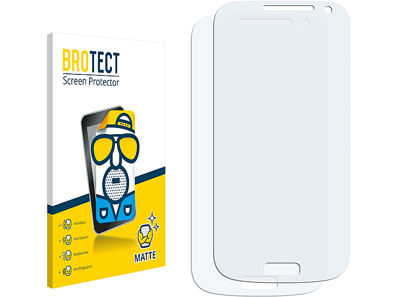BROTECT 2x matte Schutzfolie(für Samsung Galaxy S4 Mini Dual I9192)