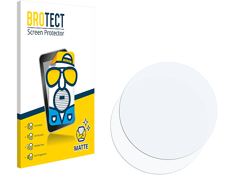 BROTECT 2x matte Schutzfolie(für Motorola Moto 360 46 mm (1. Gen.)) | Smartwatch Schutzfolien & Gläser