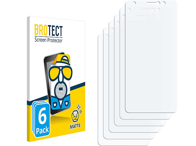 BROTECT 6x matte Aquaris Pro) Schutzfolie(für X BQ