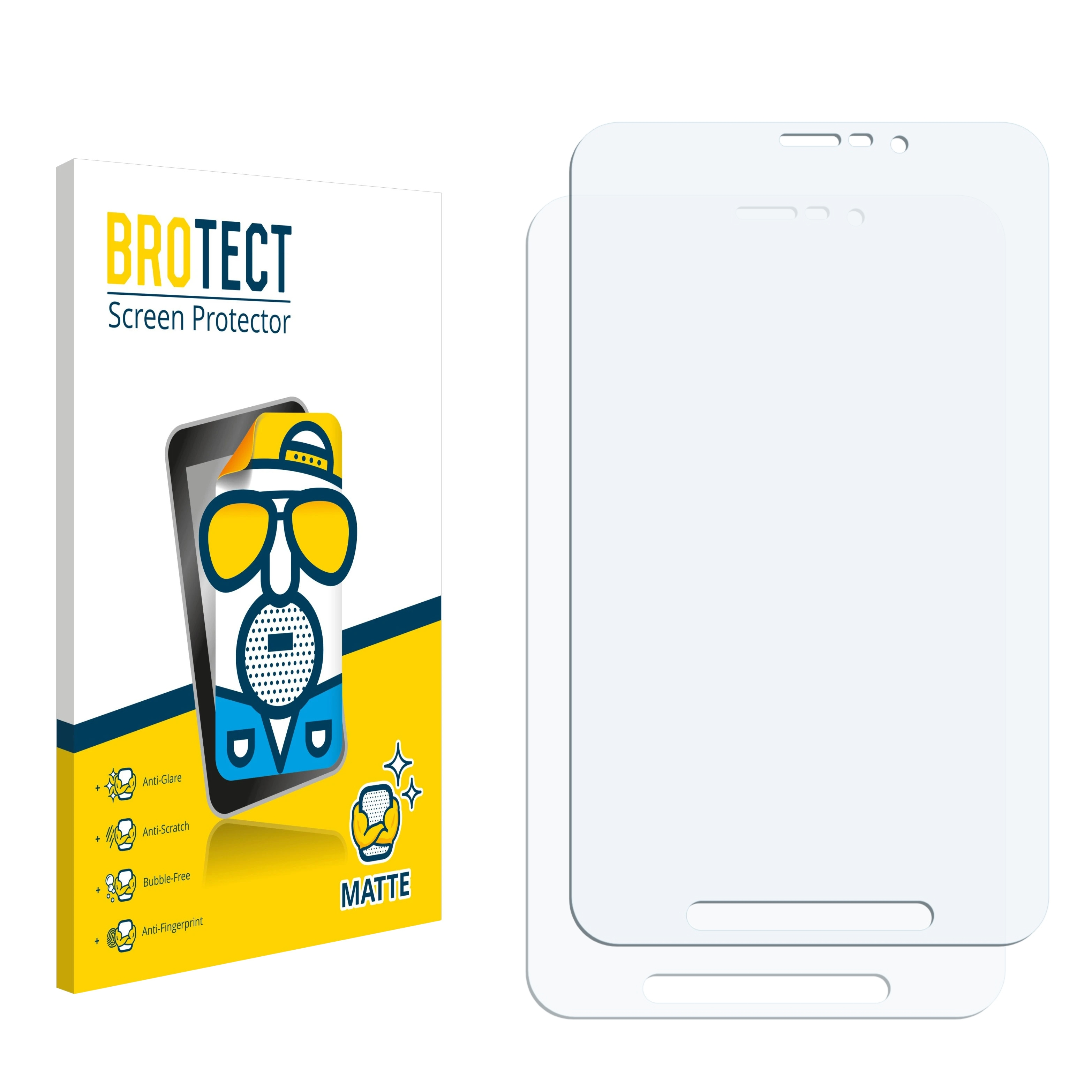 2x matte BROTECT Tab SM-T365) Samsung Schutzfolie(für Active Galaxy