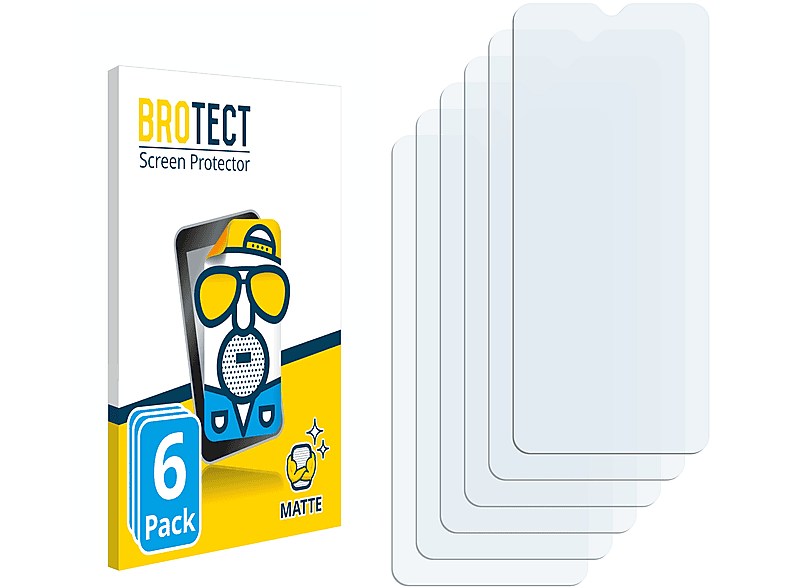 BROTECT 6x matte Schutzfolie(für Vivo Y21T)