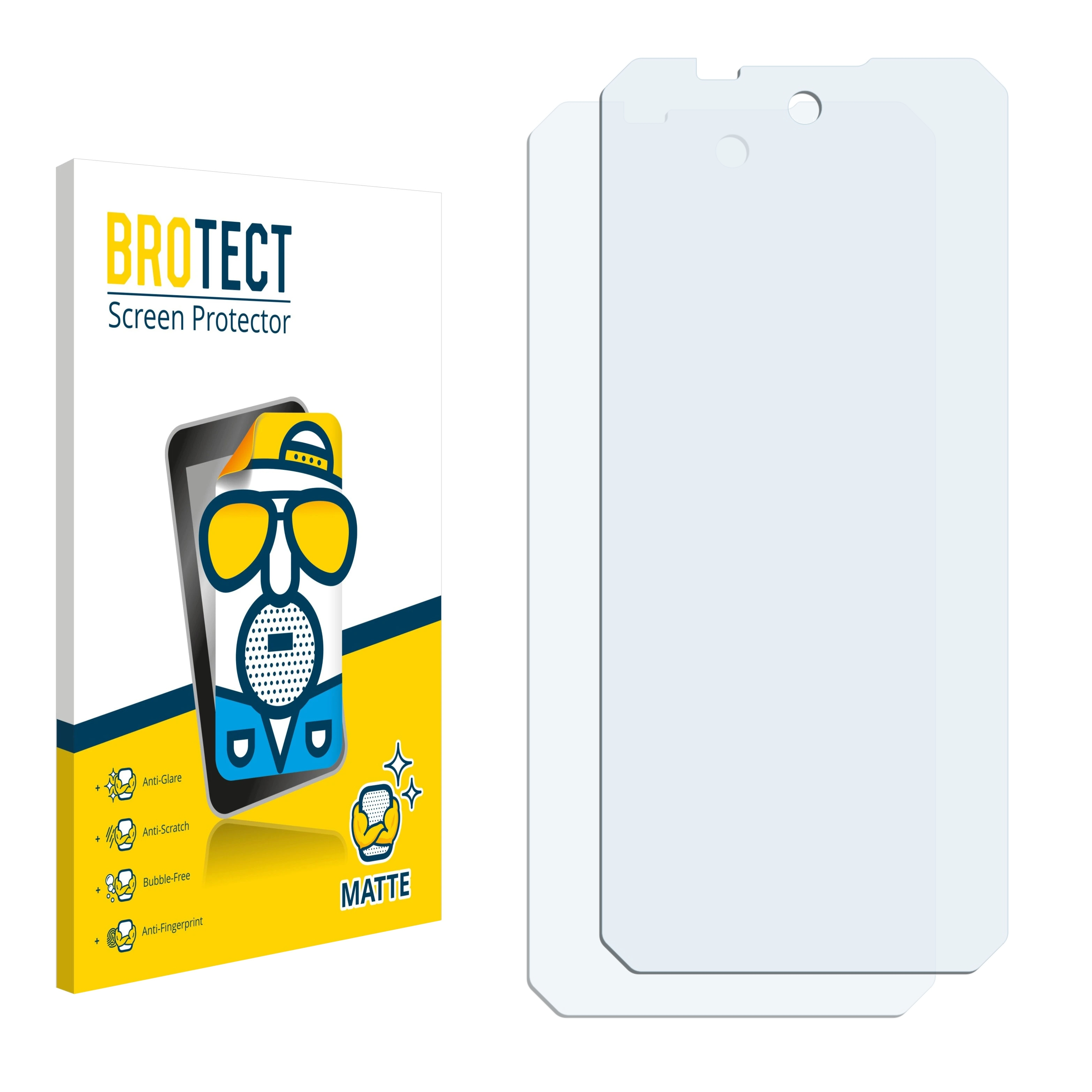 BROTECT 2x matte WP17) Oukitel Schutzfolie(für