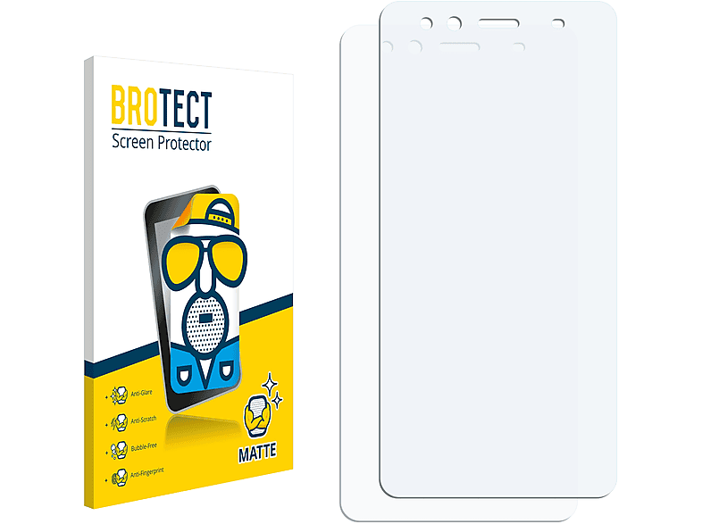 BQ 2x Cyanogen) BROTECT Schutzfolie(für X5 Aquaris matte
