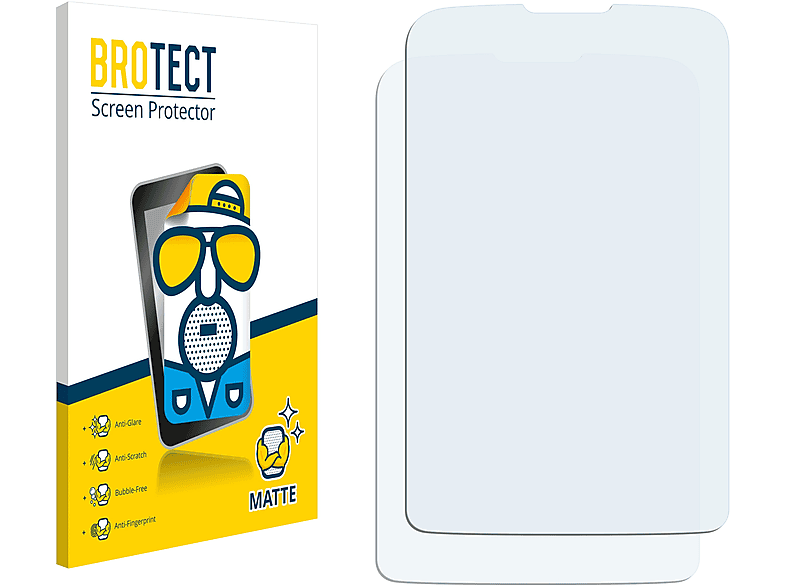 BROTECT 2x matte Schutzfolie(für One Dual Sim) Touch Mix Alcatel OT-918D