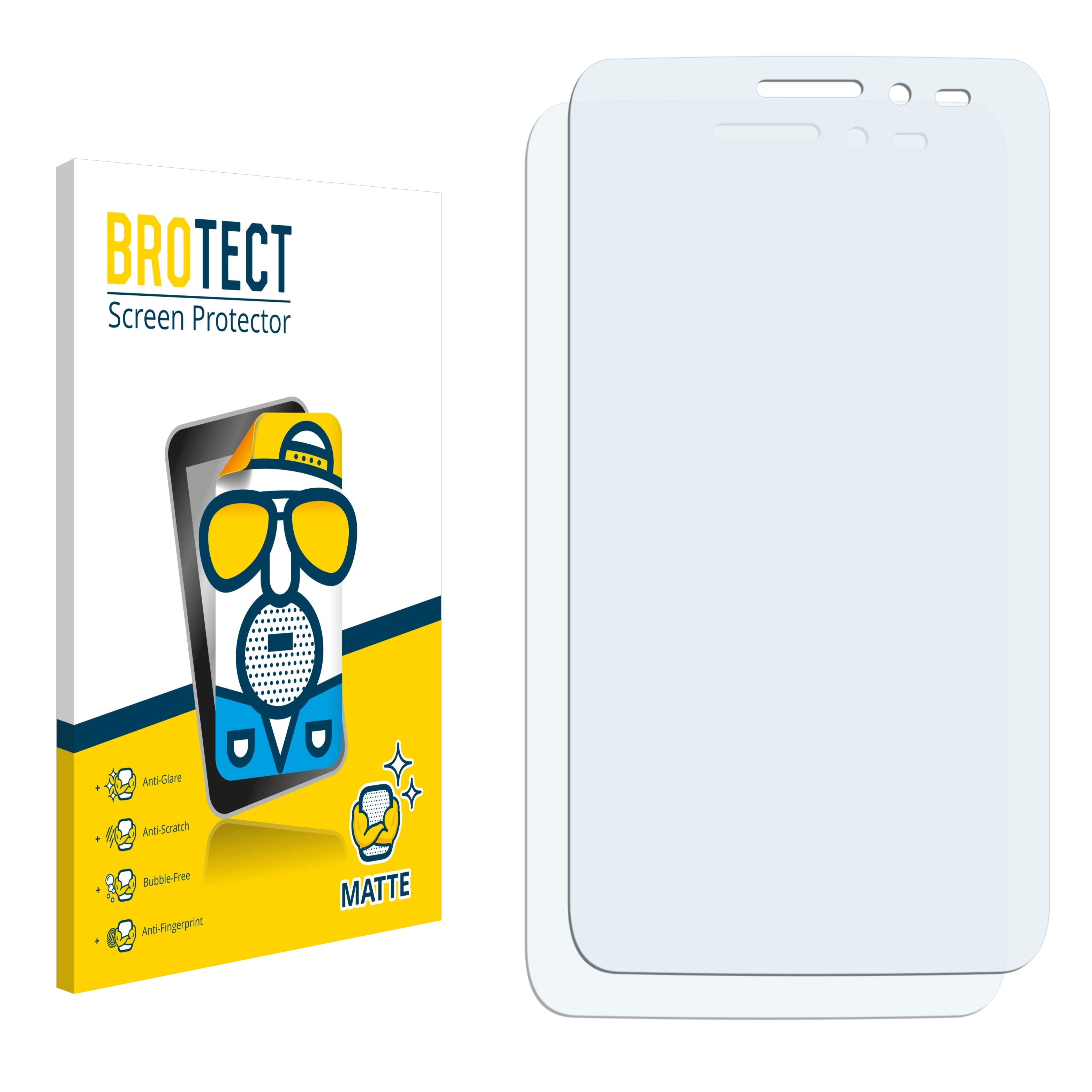 2x 4300 DUO Schutzfolie(für BROTECT Prestigio matte MultiPhone PAP4300DUO)