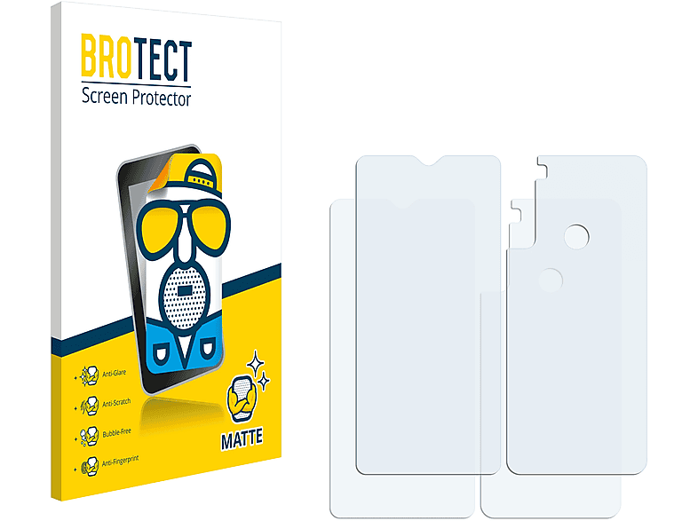 BROTECT 2x matte Schutzfolie(für Xiaomi Redmi Note 8 2021)