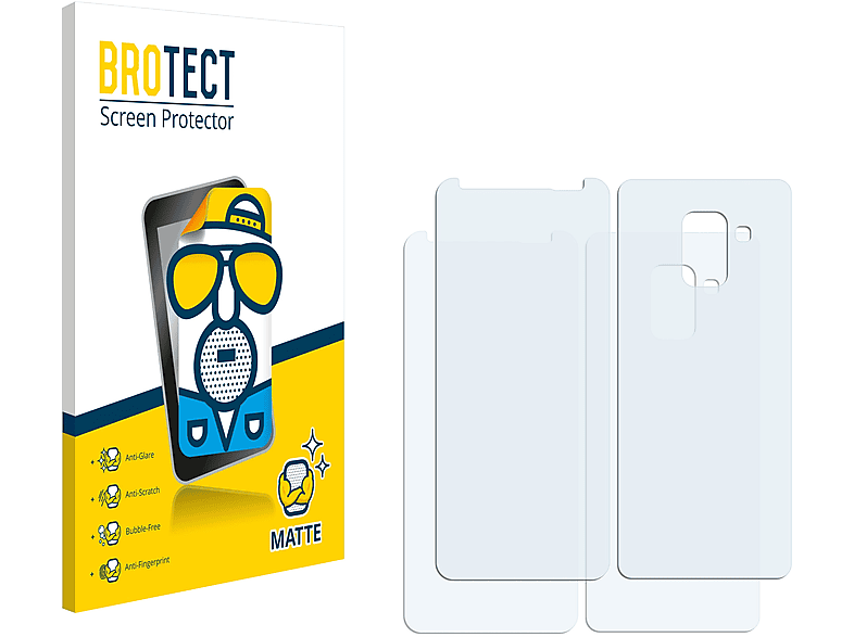 BROTECT 2x matte Schutzfolie(für Samsung Galaxy A8 2018)