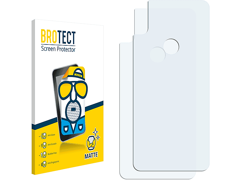 BROTECT matte One) 2x Motorola Schutzfolie(für