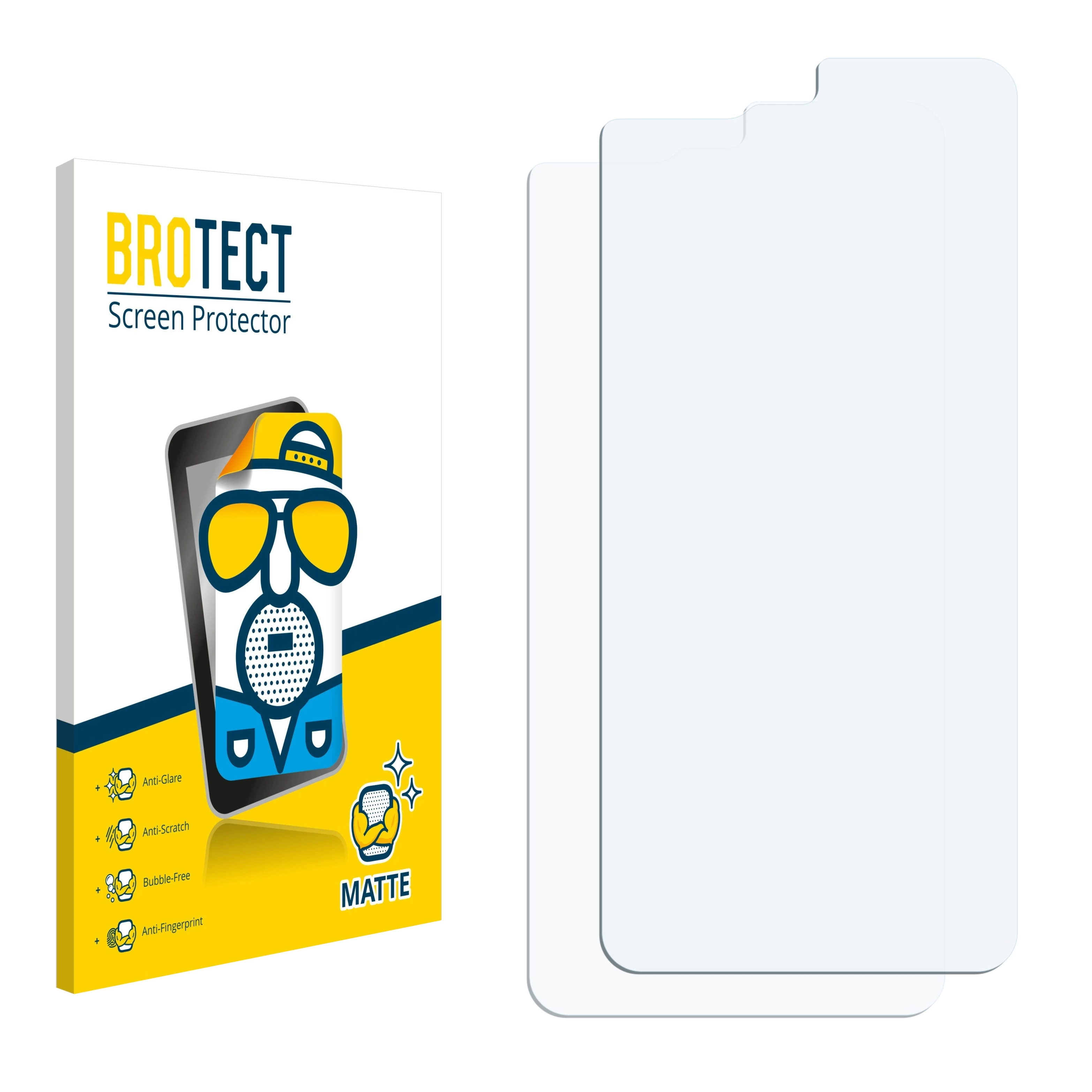 BROTECT 5) 2x matte Schutzfolie(für OnePlus
